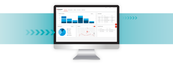 Web Portal Ansicht auf dem Desktop